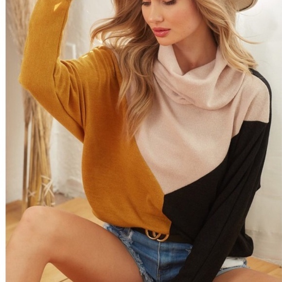 Sweaters - Color Block Dolman Sweater